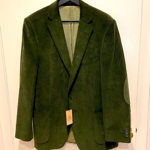 Brand new! Thomas Pink mens corduroy sport coat. Suede elbow patches. Size 40R.